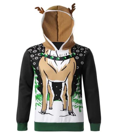 Autumn Men's Jacket with Christmas Reindeer Hoodie - Trendify product