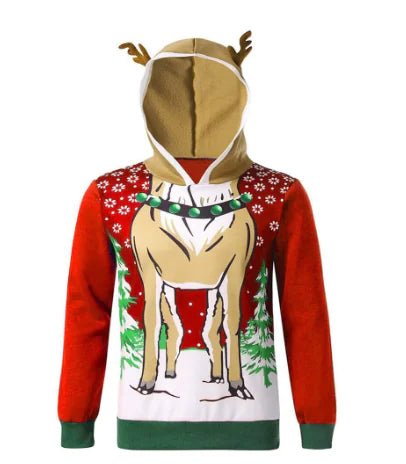 Autumn Men's Jacket with Christmas Reindeer Hoodie - Trendify product