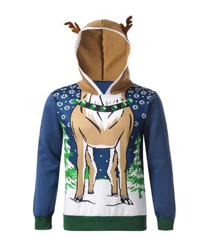 Autumn Men's Jacket with Christmas Reindeer Hoodie - Trendify product