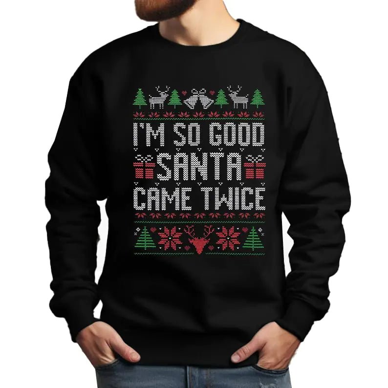 FAYALEQ Merry Christmas Couple Sweatshirt For Men Santa Pullover Christmas Holiday Hoodie Crewneck Long Sleeve Tops - Trendify product